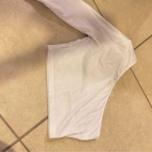 White Long Sleeve Crop Top